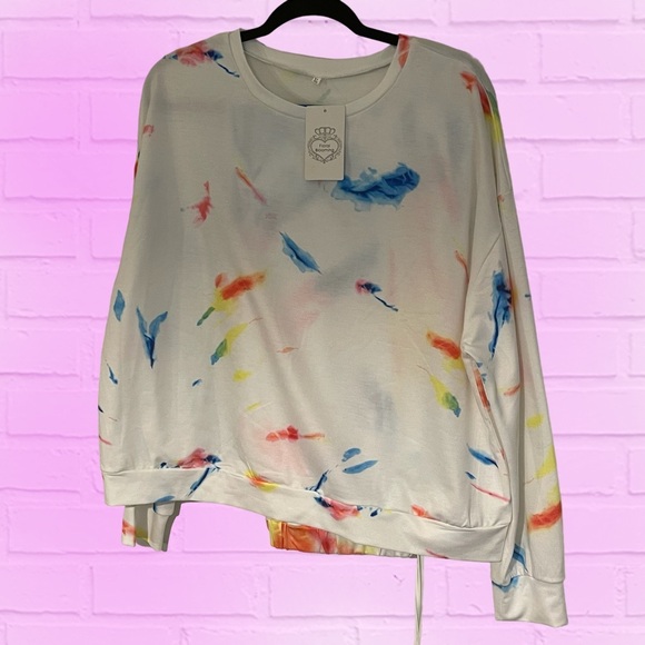 NWT Floral Blooming Sweat Suit - Tie-Dye - Picture 2 of 5